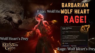 Baldurs Gate 3 Patch 7 Barbarian Wild Heart Wolf Class 🐺 [upl. by Agna756]