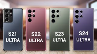 Samsung Galaxy S24 Ultra Vs Galaxy S23 Ultra Vs Galaxy S22 Ultra Vs Galaxy S21 Ultra Specs Review [upl. by Vernice]