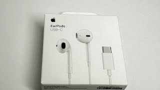 Apple wired earphones type c unboxing [upl. by Aikenat]