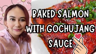 Easy Gochujang Glazed Salmon  Simple And Delicious cooking [upl. by Horacio]