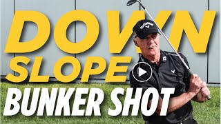 How to hit a downslope bunker shot  by Pete Cowen [upl. by Tedman]