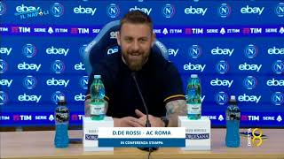 LA CONFERENZA STAMPA DI DANIELE DE ROSSI POST NAPOLI  ROMA 2  2 [upl. by Maeve]