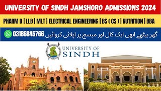 University of Sindh Jamshoro Admissions 2024 [upl. by Aivek]