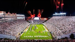 FB Virginia Tech Football Enter Sandman entrance Pitt [upl. by Arihas]