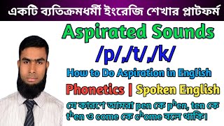 Aspirated Sounds p t k  How to Do Aspiration in English  Phonetics  Spoken English [upl. by Azeel51]