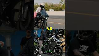 Kawasaki Ninja H2R Vs Yamaha R1 in Exhaust Sound 🔥 trending shorts superbike ninjah2r r1 [upl. by Yslehc]