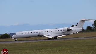 Mitsubishi CRJ1000 of city jet at cork airport [upl. by Leizahaj468]