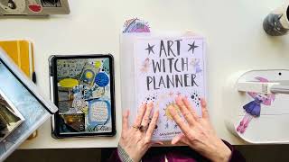 My setup for 2024  planner diaries tarotcards digitalart artwitch artjournal [upl. by Ehtyaf]