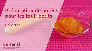 La purée de carottes  Préparer une purée pour les tout petits RECETTE [upl. by Finny]