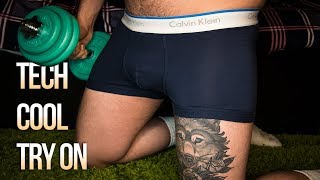 Calvin Klein Tech Cool Mens Underwear Try On Haul [upl. by Eelam853]