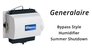 GeneralAire Bypass Style Humidifier  Summer Shutdown [upl. by Ettesyl642]