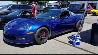 ECS Built 2200X 1200whp C6 Z06 174 MPH Roll Race at Slipstream Racing Events 63018 [upl. by Noired]