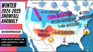 Winter 20242025 Snowfall Anomaly Forecast [upl. by Nove]