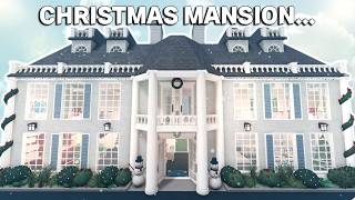 I BUILT A CHRISTMAS MANSION In BLOXBURG [upl. by Oiralednac]