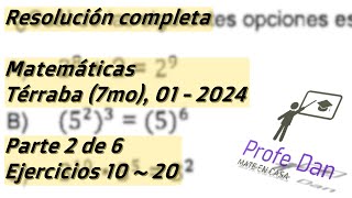 Térraba 7mo  c1 2024  Ejs 10 al 20  NÚMEROS ENTEROS CONCEPTOS Y OPERACIONES [upl. by Wilscam]