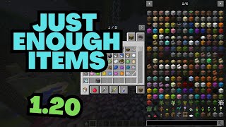 How to Install Just Enough Items Mod in Minecraft 120 [upl. by Yllrebmik]