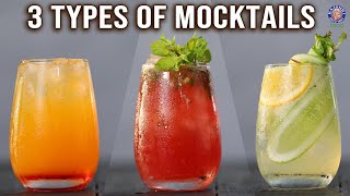 3 Quick amp Easy Homemade Mocktails  NonAlcoholic Drinks For Date Nights GetTogether Parties [upl. by Tanitansy340]