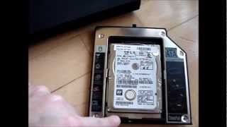 Tutorial  Lenovo ThinkPad T  Festplatte HDD in Ultrabay Schacht einbauen anstatt DVD Laufwerk [upl. by Avehstab]