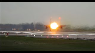 F15 compressor stall during takeoff [upl. by Htidirrem171]