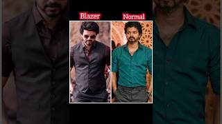 South Actor Blazer VS Normal Shirt 😍😍😍 alluarjun vijaythalapathy trending viral shorts [upl. by Tod]