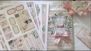 KIT complet junk journal quotNoël shabby couverture impriméequot [upl. by Kalil346]