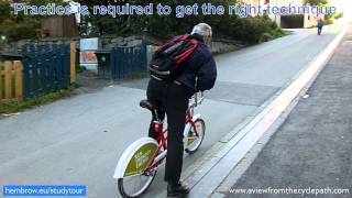 Trondheims Trampe Bicycle Lift Assistance for cyclists climbing one of Norways steep hills [upl. by Bazil]