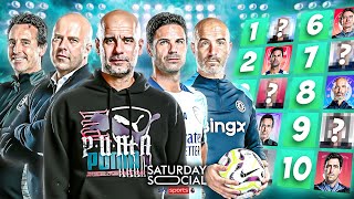 Ranking the 10 BEST Premier League managers 👀  Saturday Social ft Stuntpegg amp Fuad Cadani [upl. by Akoyin568]