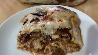 مسقعة كيتو بالبشاميل، كيتوني Moussaka Keto with Bechamel Low Carb لازانيا كيتو [upl. by Llebyram572]