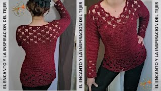 ROMANTICA Y DULCE BLUSA A CROCHET WANANDOA [upl. by Enaffit]