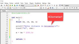 Convert Kilometer To Meter Centimeter Millimeter C Program [upl. by Jackquelin731]