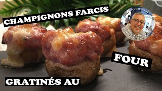 Champignons farcis gratinés au four [upl. by Nywnorb]