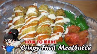 CRISPY FRIED MEATBALLS RECIPE 3 [upl. by Aleit]