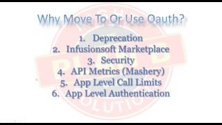 Using OAuth2 and Infusionsoft APIREST [upl. by Hinkle688]