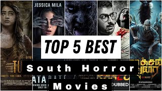 Top 5 best Horror Movies  Top 5 South Horror Movies  horros Movies Hindi Dubbed [upl. by Aisset630]