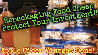 Repackaging Food CheapApple Cider Vinegar is Readyprepperpantry foodsecurity applecidervinegar [upl. by Bever]