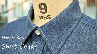 How to sew a shirt collar [upl. by Chuck]