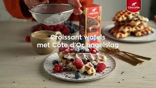 Croissant wafels met Côte d’Or hagelslag [upl. by Kcirderf]