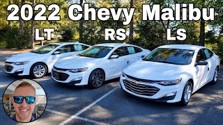 2022 Chevy Malibu LS Malibu RS amp Malibu LT Comparison [upl. by Virgy]