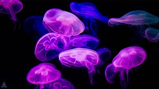 Jellyfish Aquarium  Relaxing Music for Sleep Study Meditation amp Yoga • Screensaver [upl. by Anirtep]