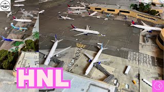 Honolulu 1400 Scale Model Airport Arrivals amp Departures [upl. by Socrates]