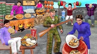 Military Hotel Biryani Unlimited Food in Dhaba Food Wasting Punishment Hindi Kahaniya Moral Stories [upl. by Urata132]