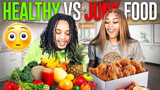 HEALTHY VS JUNK FOOD CHALLENGE [upl. by Broder]