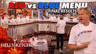 Chef Ramsay’s DISILLUSIONED By Red vs Blue Menu Dinner Service  Hell’s Kitchen [upl. by Sacttler]