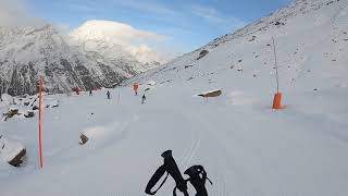 Zermatt slope 9 from Blauherd to Tufteren in Rothorn area Jan 2021 [upl. by Mack203]