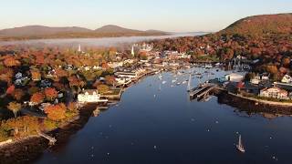 Drone video of autumn in Camden Maine by LymanMorse at Wayfarer [upl. by Sabba]