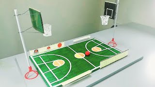 How to make Basketball Arena from Matches Stick  Diy Basketball 🏀 [upl. by Hezekiah]