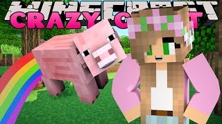 Minecraft CRAZY CRAFT 30  RAINBOW PIGS AND DERPY MOMENTS [upl. by Beka]