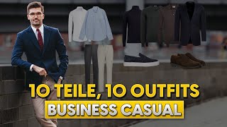 10 Kleidungsstücke 10 Outfits Business Casual Edition  Stylingtipps für Männer [upl. by Todd337]