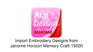 Embroidery Design from Memory Craft 15000 to AcuDesign App [upl. by Valsimot]