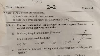 8th class First Semester Exam question paper pattern Mid term exam question paper 2024 [upl. by Ainedrag]